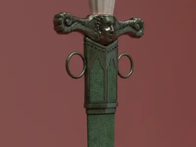 Ceres Dagger Low-poly 3D model