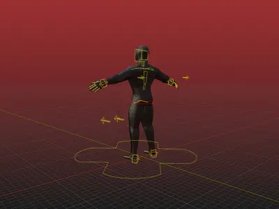 Alien guard extra muscled 3D model