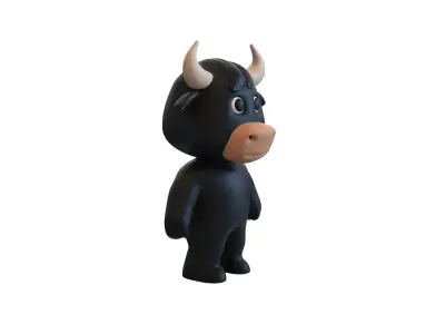 High-Quality 3D Cartoon Bull  3D model