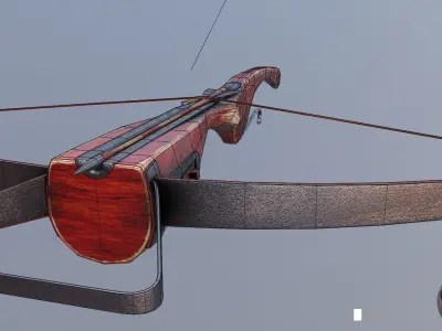 medieval crossbow weapon Low-poly 3D model