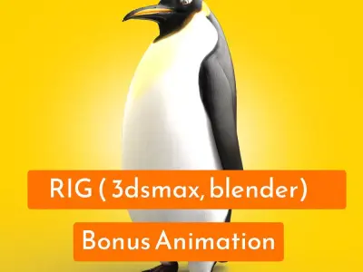 Penguin Plus Animation Low-poly 3D model