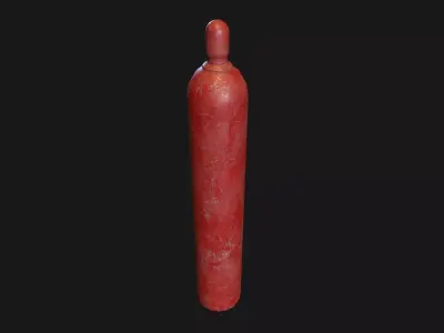 Low Poly PBR Gas Bottle Low-poly 3D model