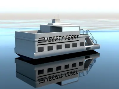 Liberty Ferry Watercraft 3D model 3D model