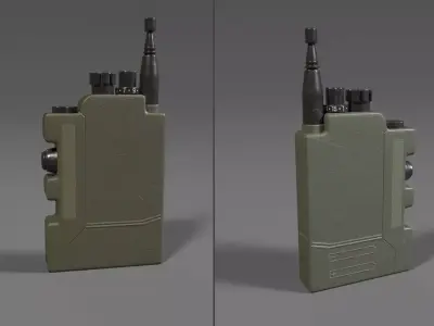 ANPRC 343 Modern Military Infantry Radio Model Game Ready Low-poly 3D model