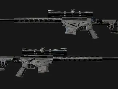 Ruger Precision Rifle with Scope AAA Game Weapon Low-poly 3D model