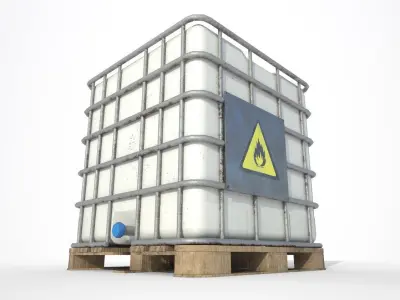 Plastic Container Low-poly 3D model