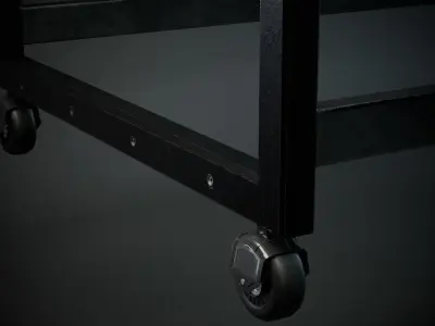 Industrial Shelf on wheels 3D model