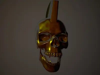 Punk skull vampire Free 3D print model