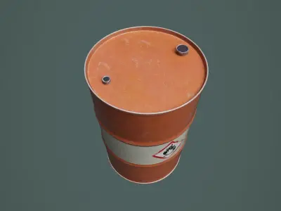 Oil Drum 01 Low-poly 3D model