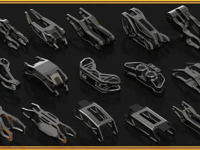 Hard Surface Kitbash alpha 3D model