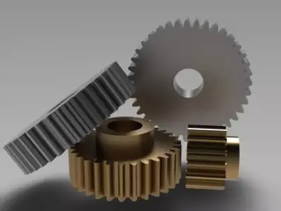 Gears three Free 3D model