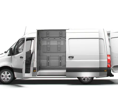 Mercedes Sprinter L2H2 RWD HQ Interior 2025 UKspec 3D model