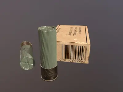 Shotgun Ammo Game Ready Low-poly 3D model