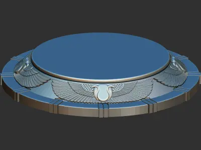 Egyptian pharaoh round base Free 3D print model
