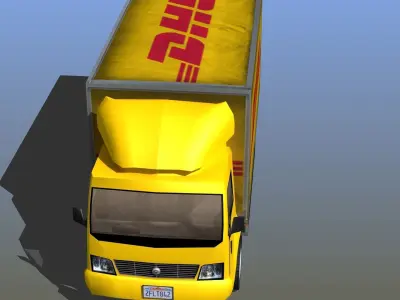 Delivery Truck Low-poly 3D model