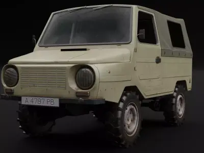 LuAZ-969 Low-poly 3D model