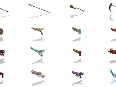 300 Weapons 3D Model Pack