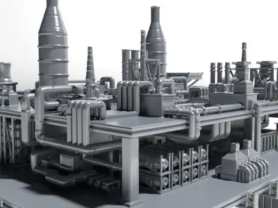 oil platform for print 3D print model