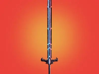 The Sword of Good and Evil from the Earth BPR ready game Free low-poly 3D model