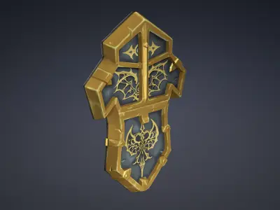Holy Shield Low-poly 3D model