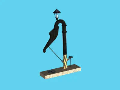Water crane Free low-poly 3D model