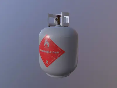 3D PBR Propane Tank Low-poly 3D model