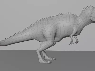 Stylized Acrocanthosaurus - Basic Rigged Low-poly 3D model