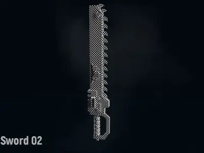 AC Chain Sword 02 Low-poly 3D model