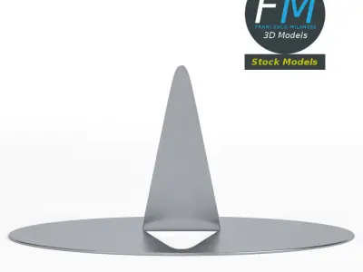 Flat head pushpin 3D model