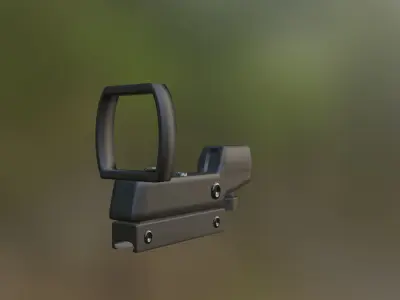 Red Dot Sight Low-poly 3D model 2
