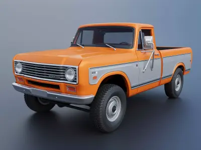 International Pickup Short Bed 1974 3D print model