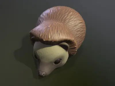 Hedgehog Low-poly 3D model