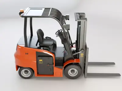Modern Electric Forklift Low-poly 3D model