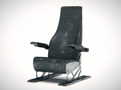 Pilot Chair PBR Low-poly 3D model