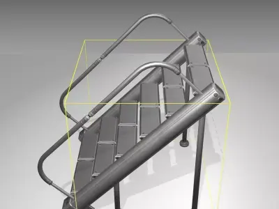 Futuristic Stairs - 20 - Basic Textures Low-poly 3D model