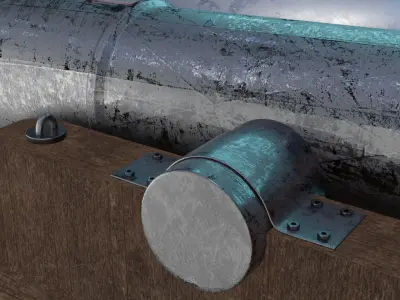 3D cannon model 3D model