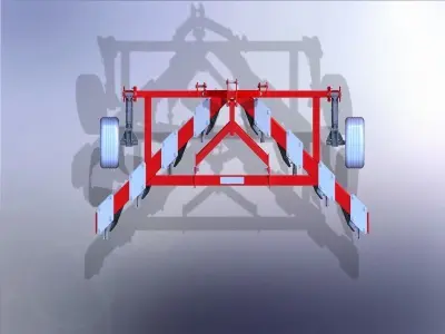 300HP SubSolier Chisel Plow 4 m Wide 3D model