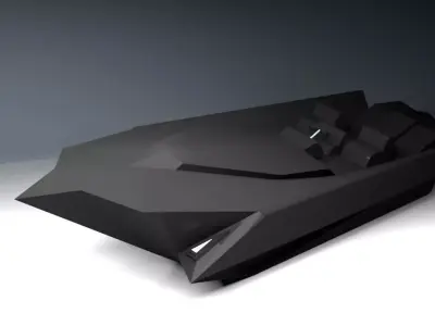 Futuristic Modern Speedboat Design 3D model