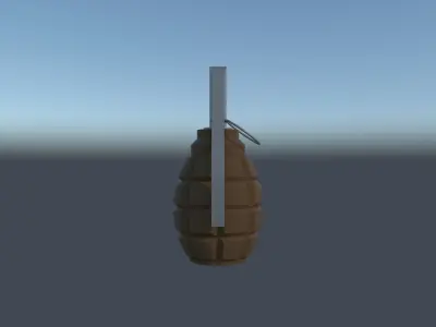I-1 Hand Grenade Low-poly 3D model
