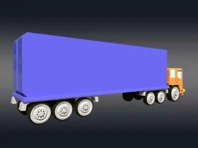 Vehicle Carrier Truck  Low-poly 3D model