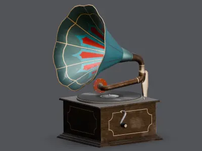 Gramaphone 3D Model  Low-poly 3D model