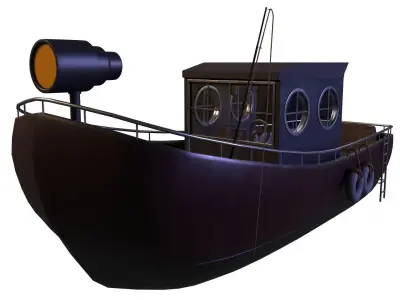 Watercraft Boat Cartoon Ship Free 3D model