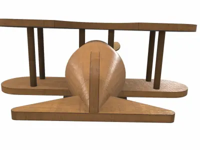 Wooden airplane toy 1 Free 3D model