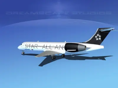 Boeing 717-200 Star Alliance 3D model