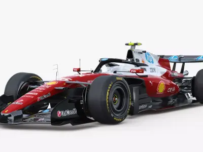 F1 Ferrari SF26 2026 Low-poly 3D model