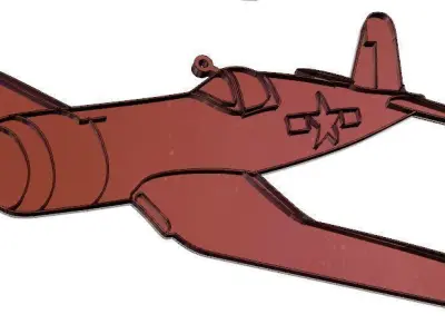 WWII US Fighter Christmas ornament collection 3D print model