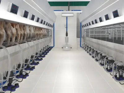  Realistic Parallel Milking Parlor 