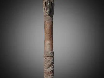 Low-poly stone axe Free low-poly 3D model