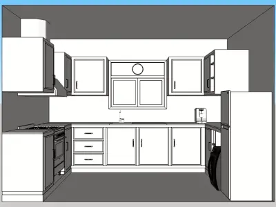 Kitchen mockup Free 3D model