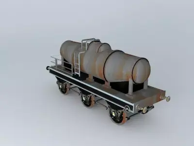 Eco Rail Track Tanker Dummy Old Steam Days Free 3D model